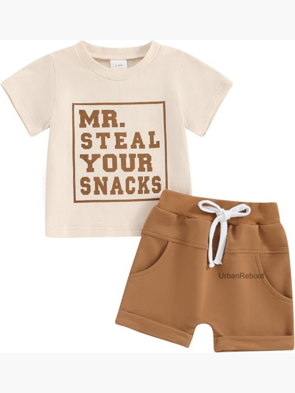 Toddler Boy Letter Print Short Sleeve Shirt & Shorts Set 2-Piece Summer Outfit